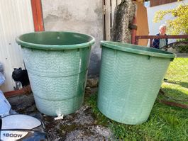 2 Tonneaux d'eau de pluie/2 Fässer Regenwassersammlung