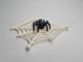 LEGO Black Spider with Spider web / schwarze Spinne mit Netz