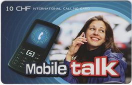 10 CHF Mobile talk - seltene Prepaid Telefonkarte