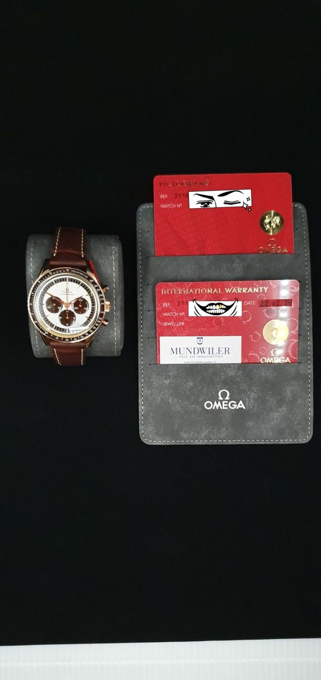 Omega Orologi: Omega Speedmaster Numbered Edition Only 1000 Stk. Gold 18Kt. – Nuovo e nell'imballaggio originale da Zürich venduto da Leica.C89 3