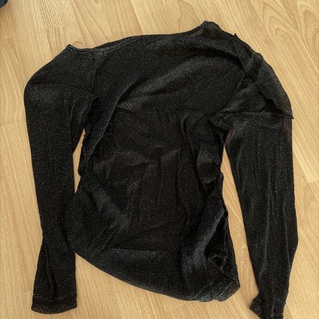 Damen Langarmshirt schwarz glitzernd guter Zustand