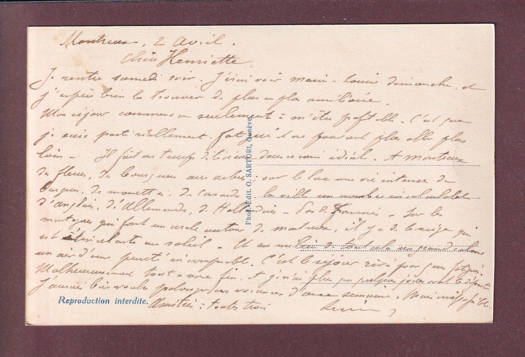 Cartoline postali: MONTREUX - Dents du Midi – Usato da Pully venduto da nicecards 1
