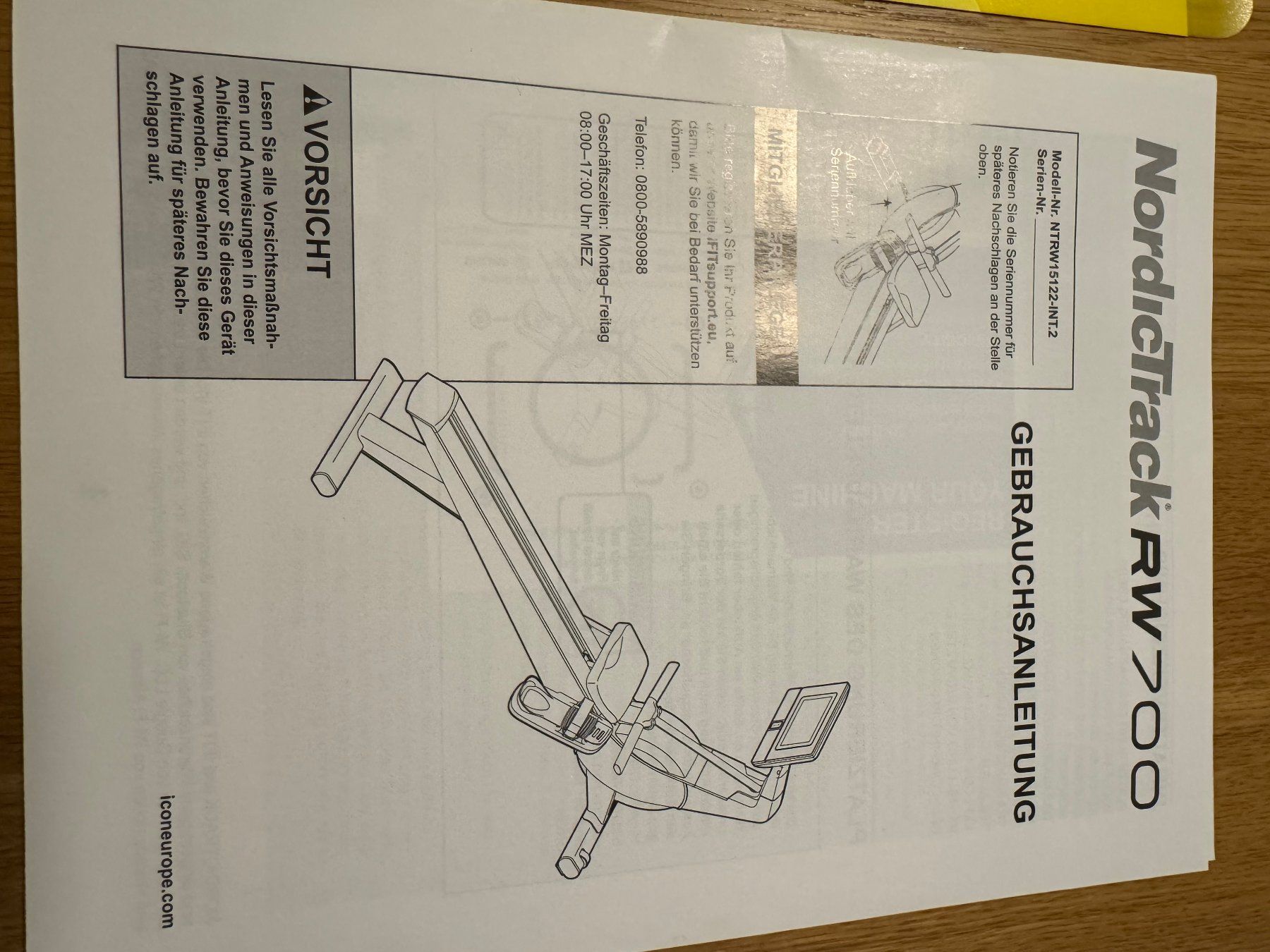 NordicTrack Hometrainer: NordicTrack RW 700 Rudergerät / Rower – Usato da Malans GR venduto da zomo1 5