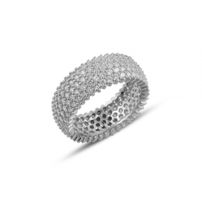 Ring Alliance Zirkonia 925 Silber 5 Linien Statement 57