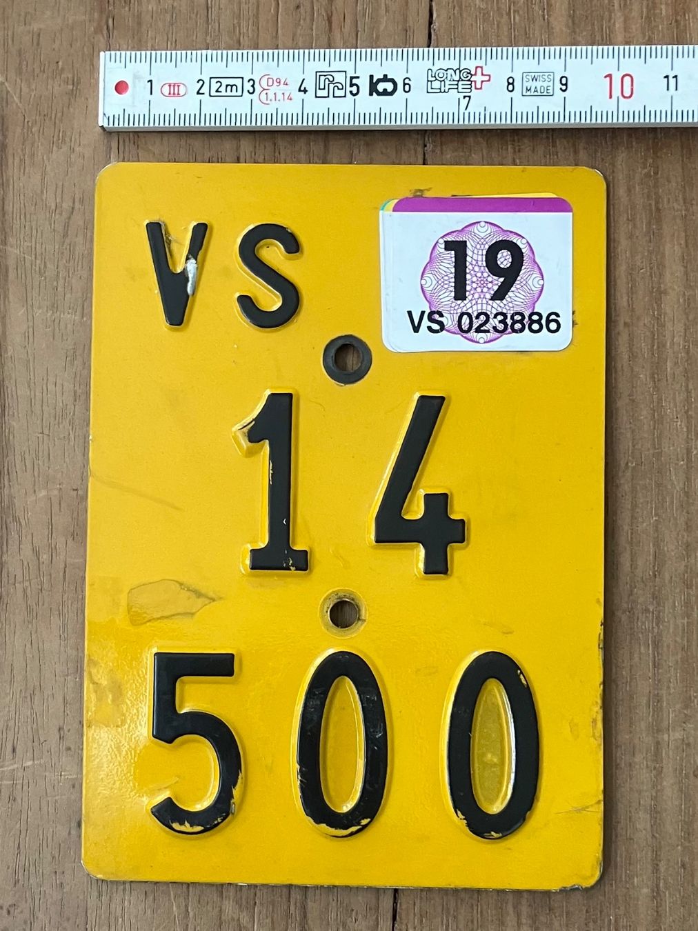 Insegne: VS 14 500 TÖFFLINUMMER - MOFASCHILD - WALLIS – Usato da Basel venduto da lagavulin02 3