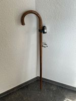 Vintage Gehstock aus Holz mit Klingel