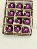 12er Set! Violette Christbaumkugeln von Globus, 6cm