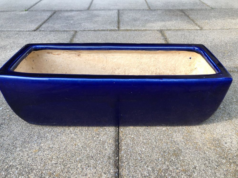 2 blaue Keramik Blumenkistchen Kaufen auf Ricardo