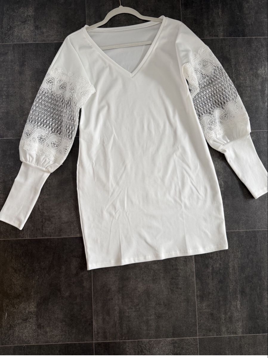Robes: Weisse Kleid spitzenarm – D'occasion à Schwarzenbach SG par jel_89zm