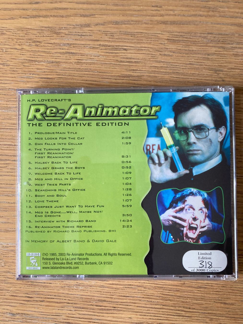 CDs: CD RE-ANIMATOR LIMITE ET NUMEROTE OOP – Gebraucht aus Geneve von tigre69 1