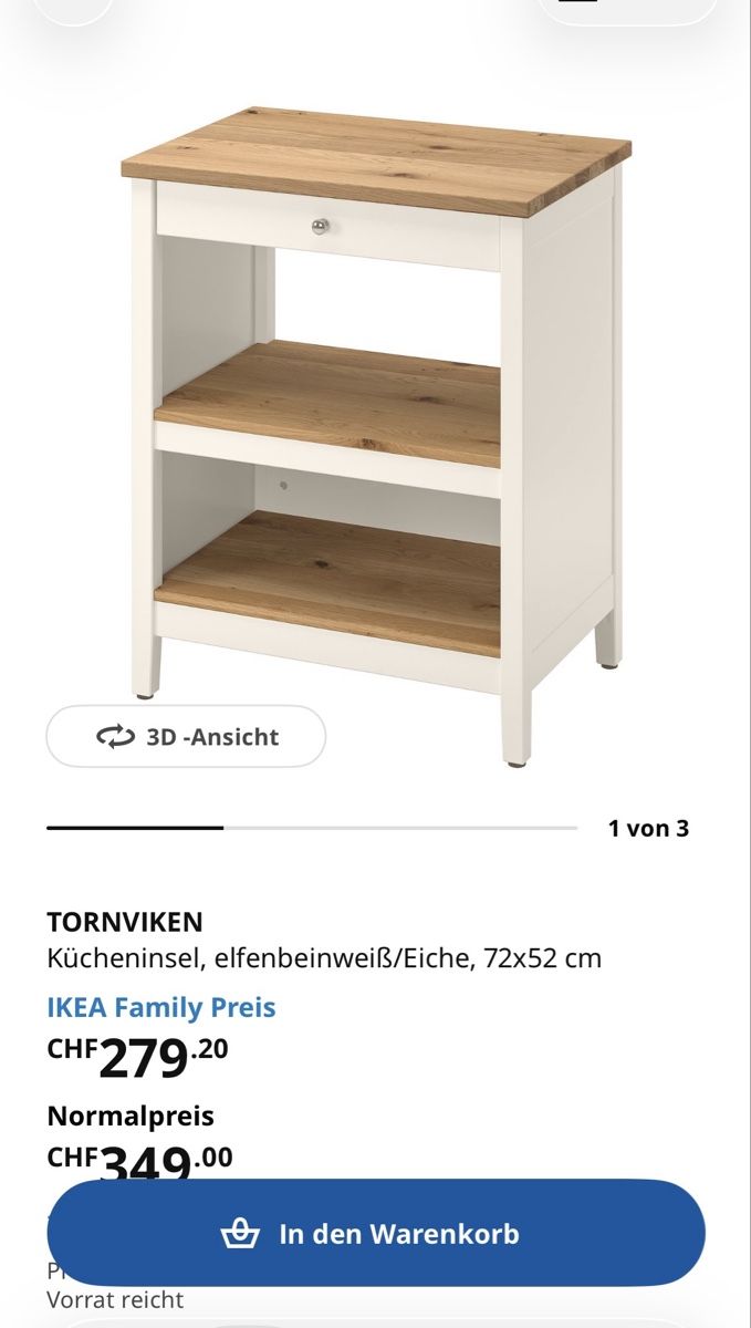 Ikea Cucine complete: Küchenmöbe, Kücheninsel Tornviken – Usato da Zürich venduto da Bonbon4 4
