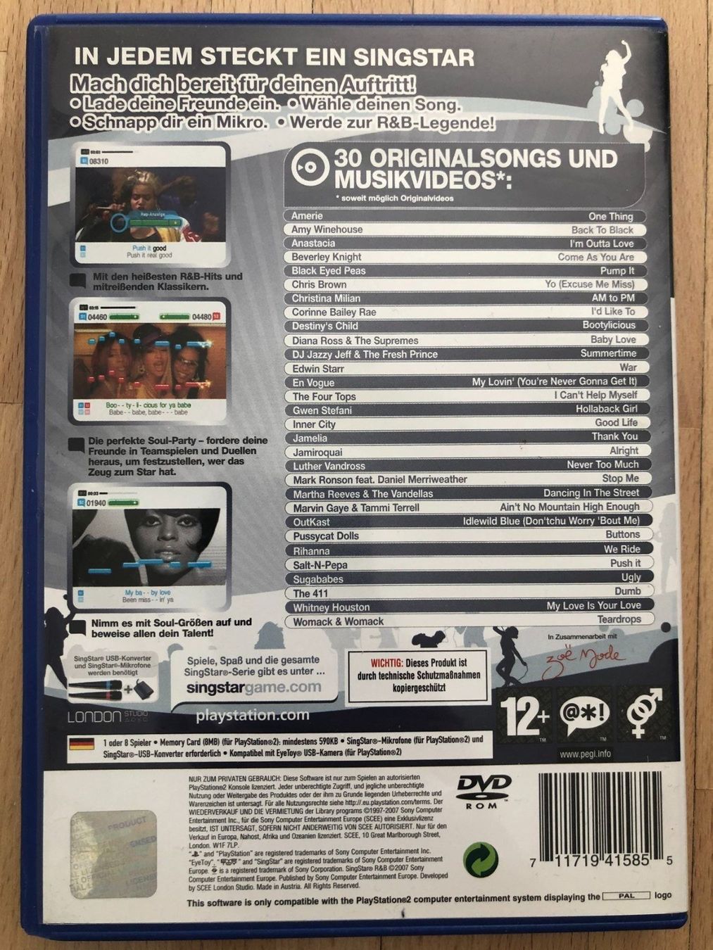 Spiele: Playstation 2 Spiel - Singstar R&B – Gebraucht aus Nussbaumen AG von Pika-Shop 1