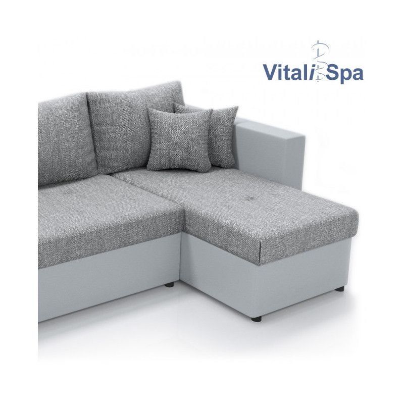 Divani: Ecksofa mit Schlaffunktion - Weiss/Grau - Schlafsofa - Sofa – Nuovo e nell'imballaggio originale da Wallenwil venduto da toesstal-vertrieb 6