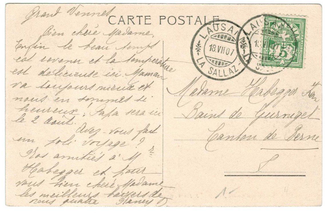 Cartoline postali: AK Champéry 1907 – Usato da Zürich venduto da Tolima194 1