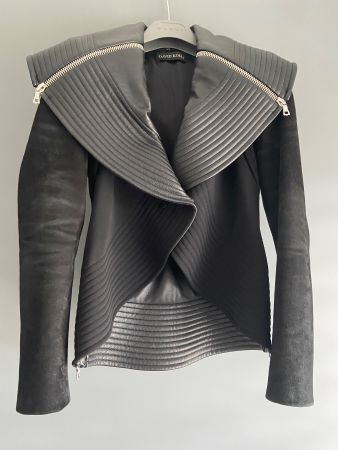 David Koma Designer Jacke, Leder/Wildleder, neuwertig!