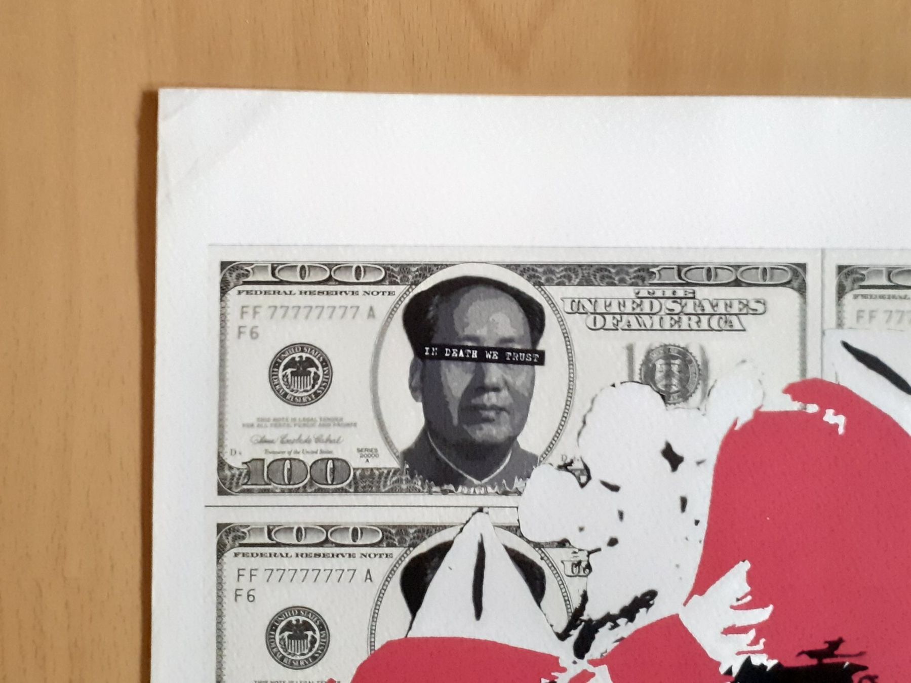 Grafiken & Lithographien: Death NYC 'Queen Note Red Bow' Graffiti /handsigniert numm – Gebraucht aus Basel von ideashop 1