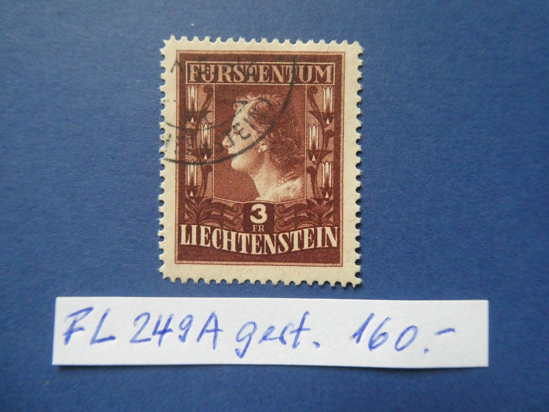 Tutti i francobolli: FL 1951 Nr. 249A gestempelt – Usato da Lausen venduto da Herbamare01