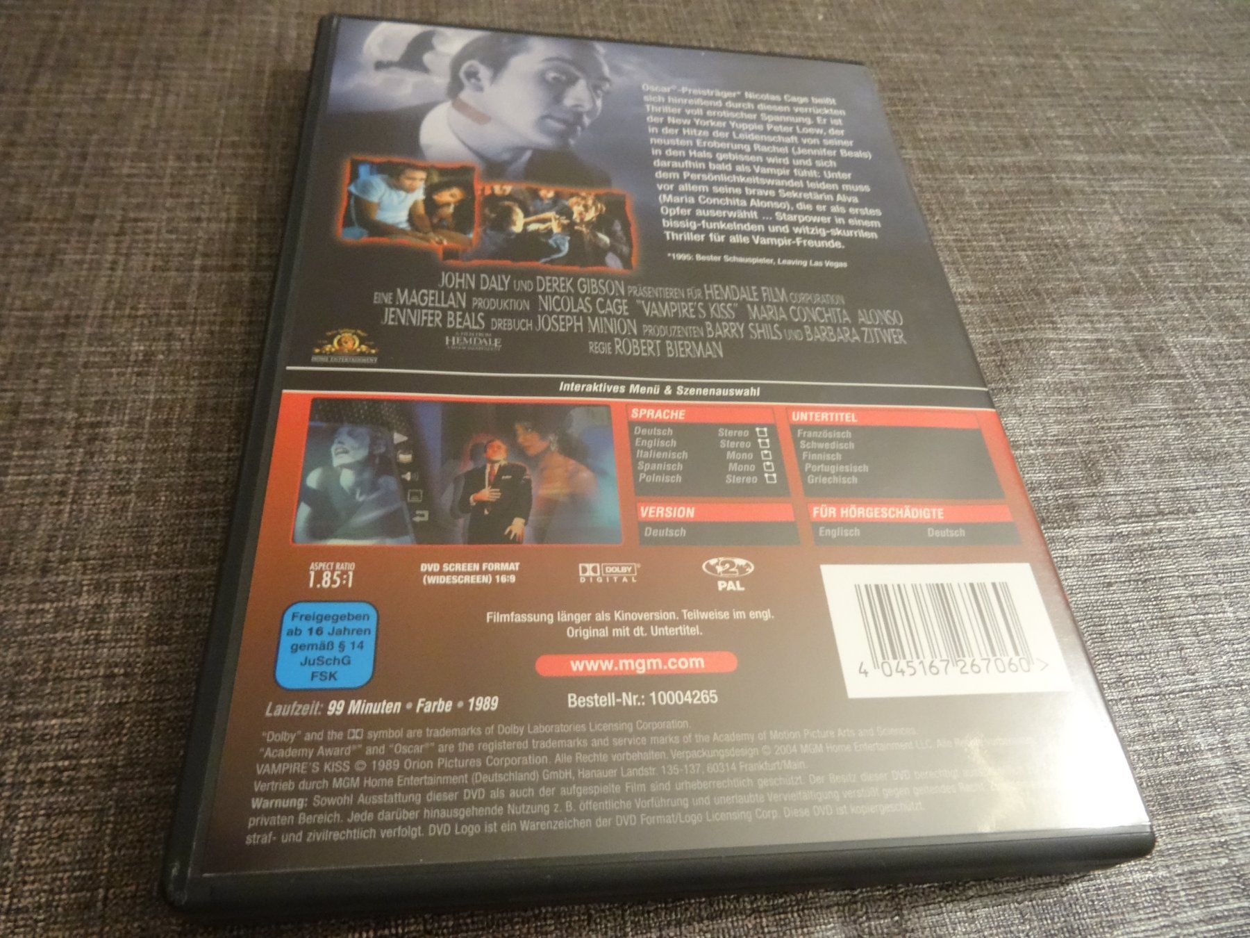 Alle DVDs: DVD Vampires Kiss Nicolas Cage – Gebraucht aus Olten von Disc-Verkauf 2