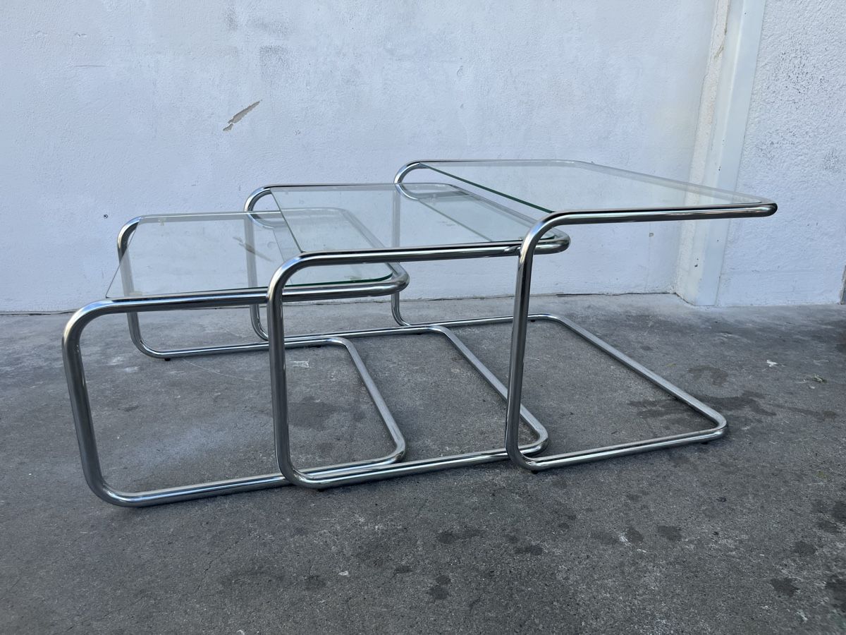Tische: Mid Century Space Age 3 Satztisch Chrom  – Gebraucht aus Bern von fotolog111 2