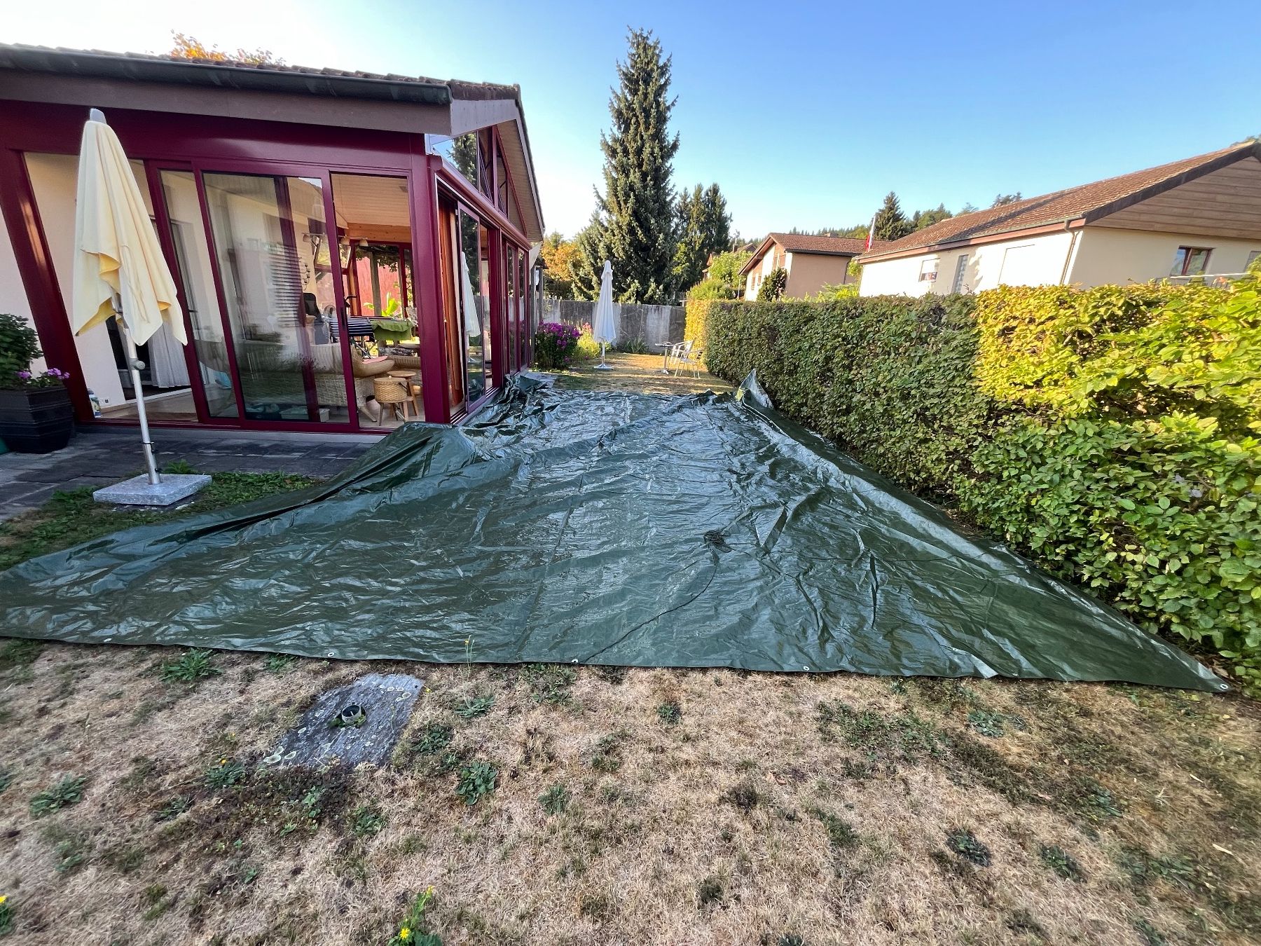 Housses et nattes thermiques: Abdeckplane ca. 7.5 x 5.9 Meter, mit Oesen – D'occasion à Brittnau par Mausi50
