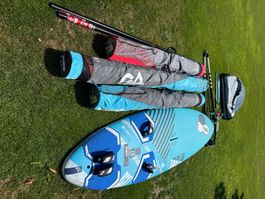 Komplettes Surfset Tabou 125 Rocket mit 3 Segel u. Gabelbaum