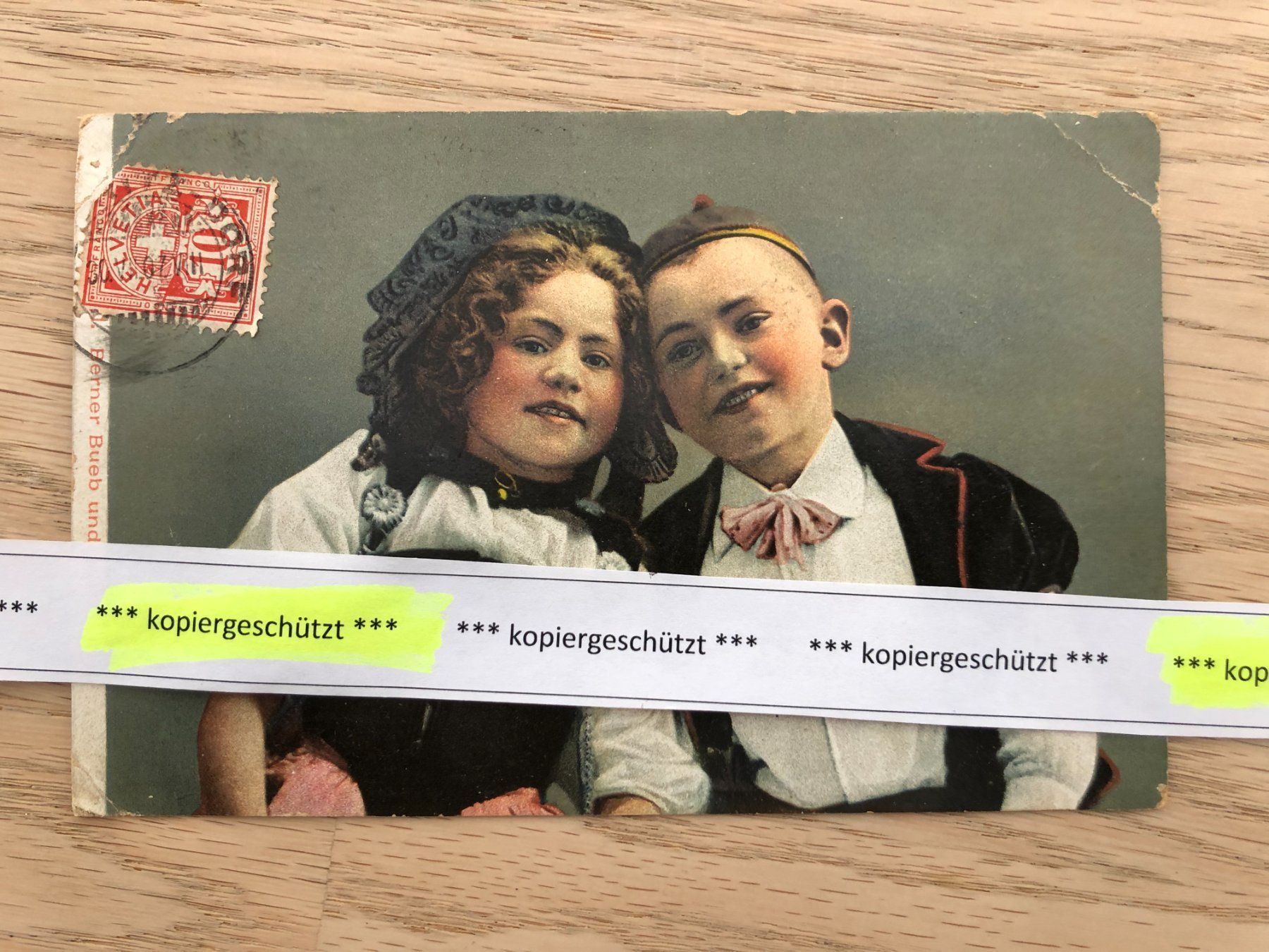 Cartoline postali: Berner Bueb und Meitschi St. Moritz Stempel – Usato da Hefenhofen venduto da Bierinder