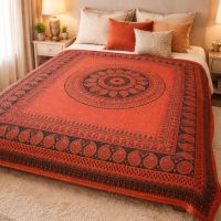 Tagesdecke Rajasthan XL Überwurf Dekotuch Baumwolle Indien