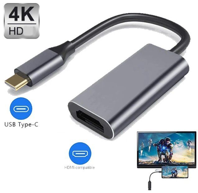 Adapter: 4K Adapter Typ-C USB 3.1 USB-C zu HDMI Konverter Kabel – Neu (gemäss Beschreibung) aus Badäl von RYzeR9980X4D