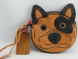Hübsches - HUNDE - Portemonnaie - Handarbeit aus Leder - Neu