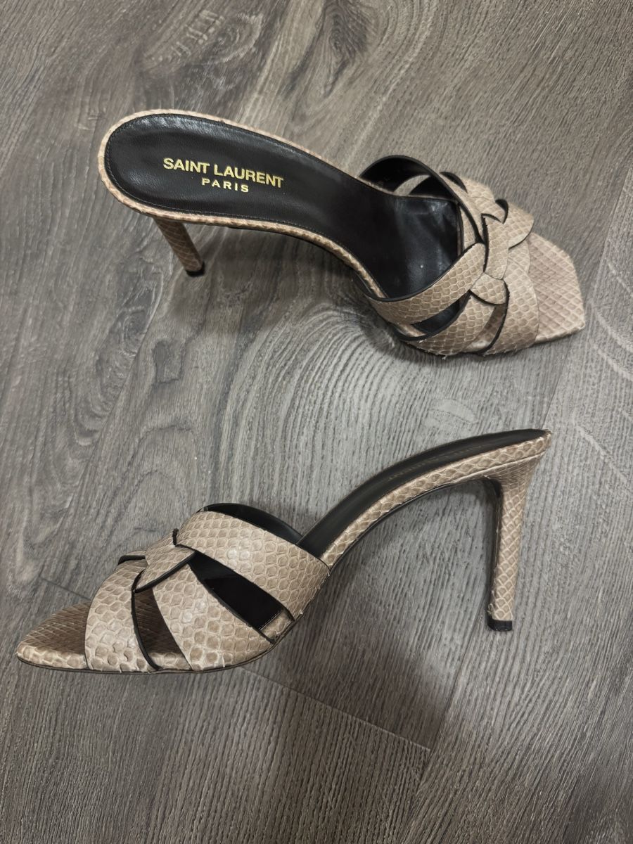 Saint Laurent Scarpe da donna: Saint Laurent Tribute Mules, size 41, Python leather – Usato da Thonex venduto da Lux_brands01 7