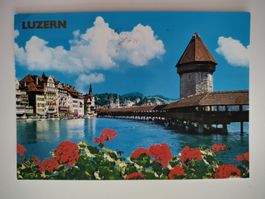 Alte AK  von Luzern mit Kapellbrücke,