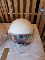 Motorradhelm Weiss mit Visier Kinder