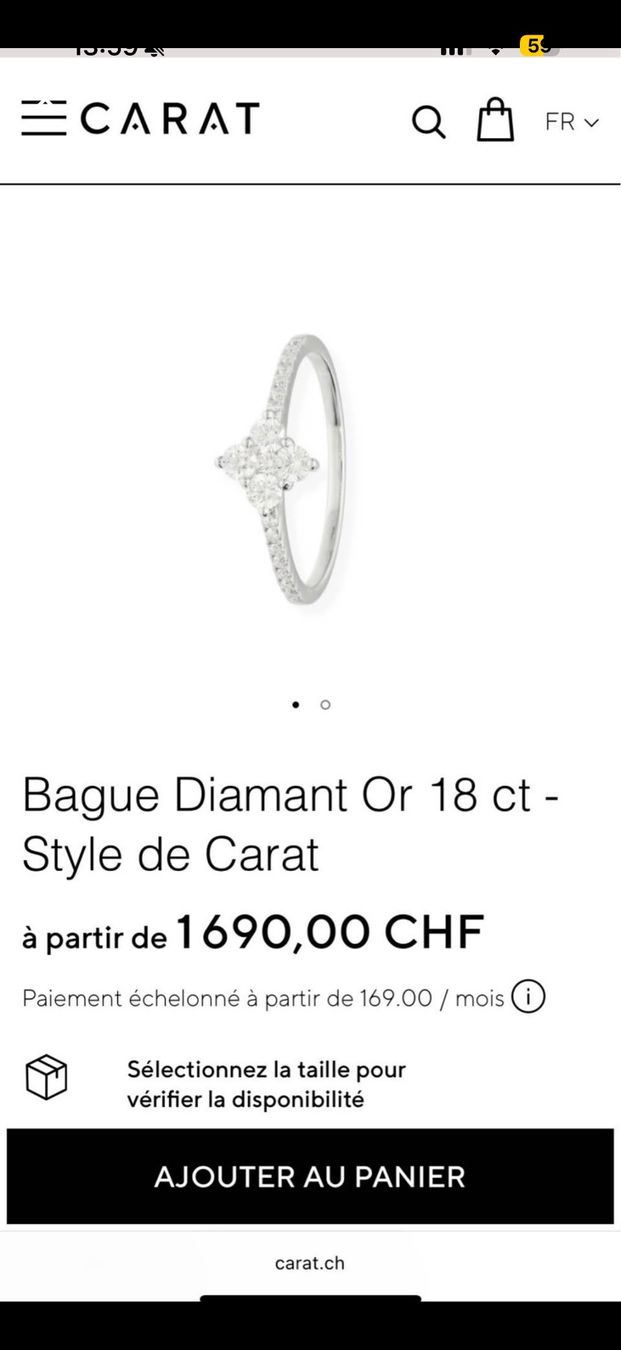 Anelli: Bague de Fiancaille Taille 52 – Usato da Genève venduto da ken_7ljb