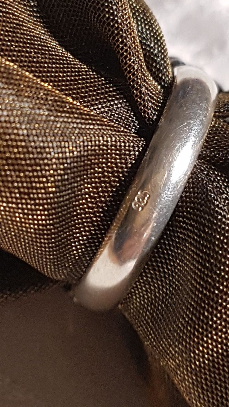 Anelli: Wunderschöner Ring grosser Bernstein Silber 925 18 mm innen – Usato da Basel venduto da ivoli 3