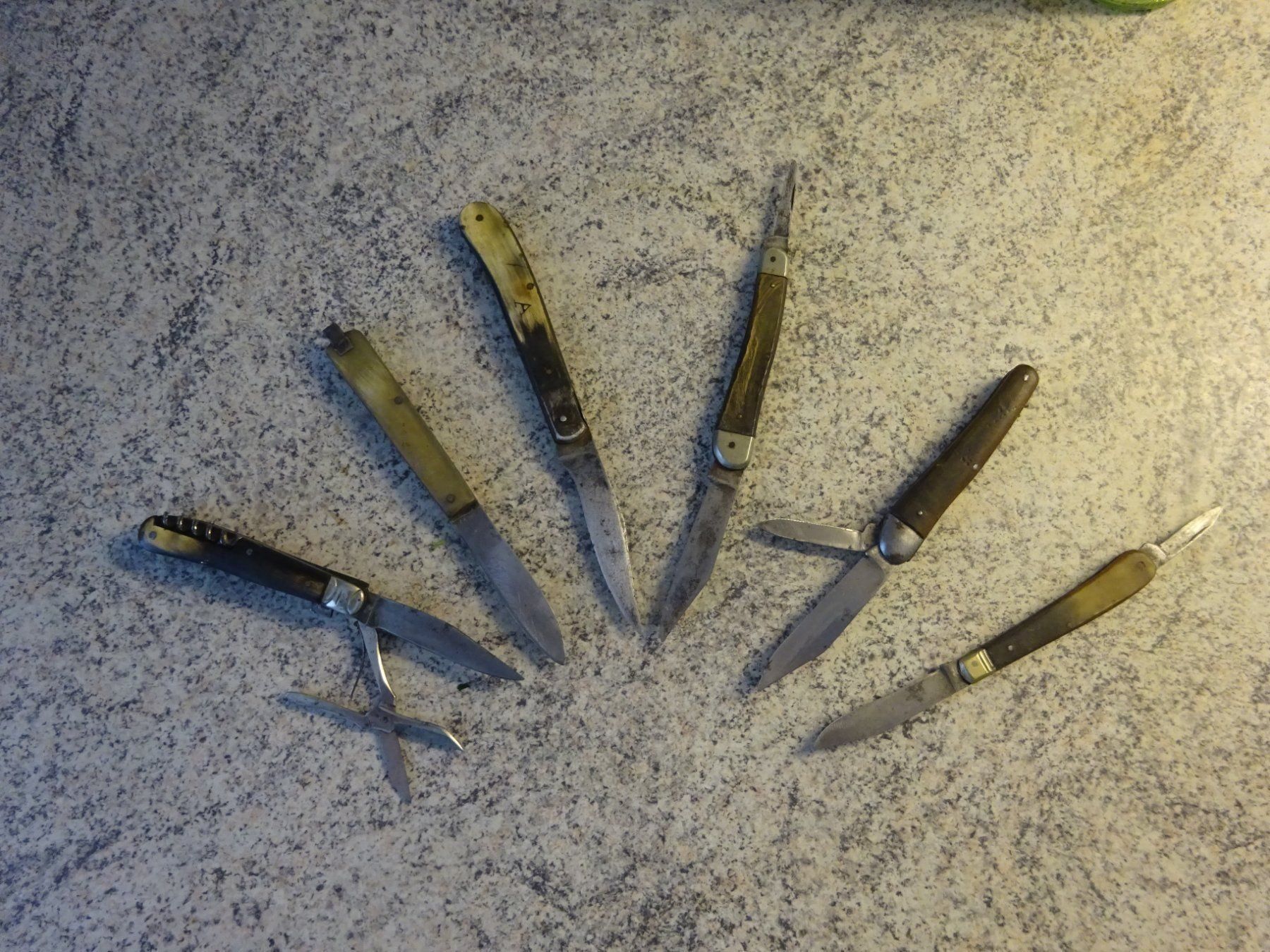 Coltelli tascabile: 6 Klappmesser Taschenmesser Sackmesser – Usato da Esslingen venduto da eintagammeer