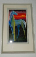 Beau tableau représentant un cheval, signé Gabara