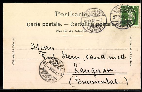 Cartoline postali: AK Bienne, Ort mit Kirche – Usato da Berlin venduto da bartko-reher 1