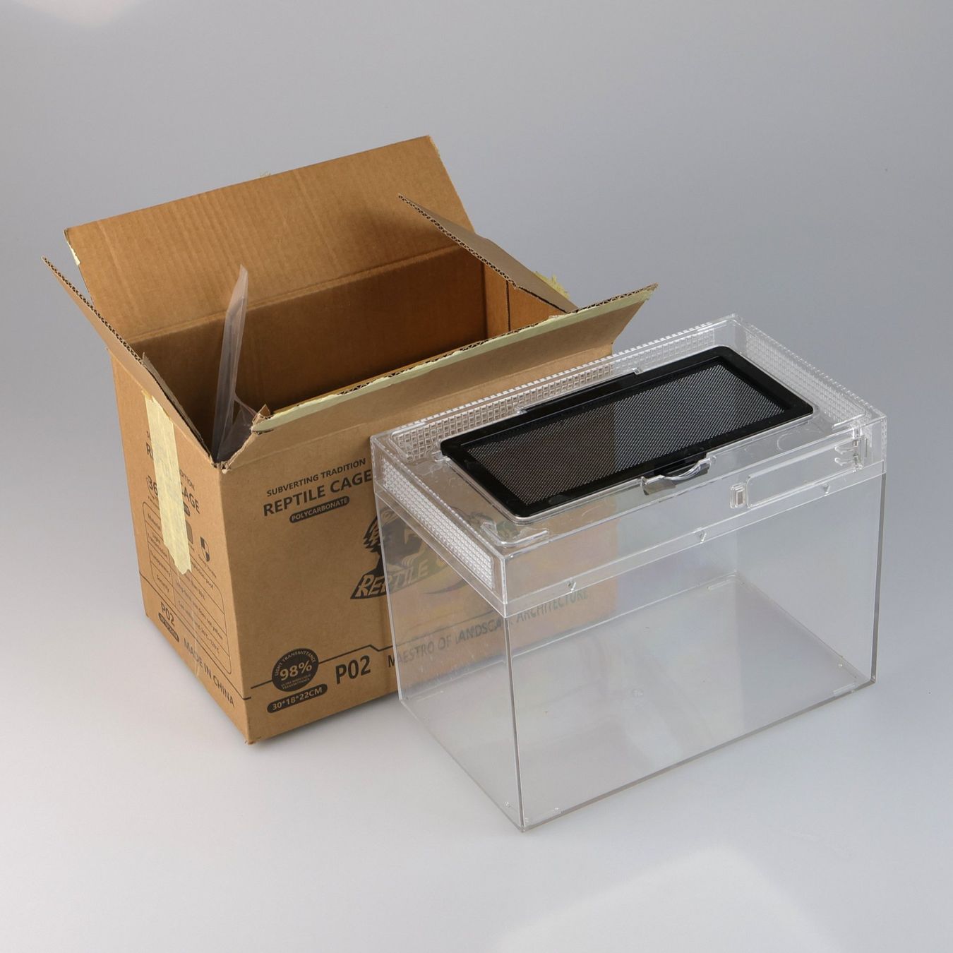 Terrarium: Reptilien Terrarium 30x18x22cm – Gebraucht aus Volketswil von brockipfannenstil