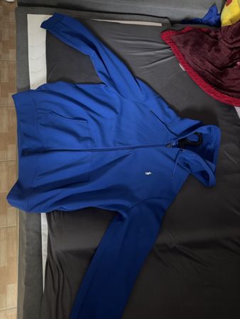 Blaues Polo Ralph Lauren kaputzenpullmit Reissverschluss Grö