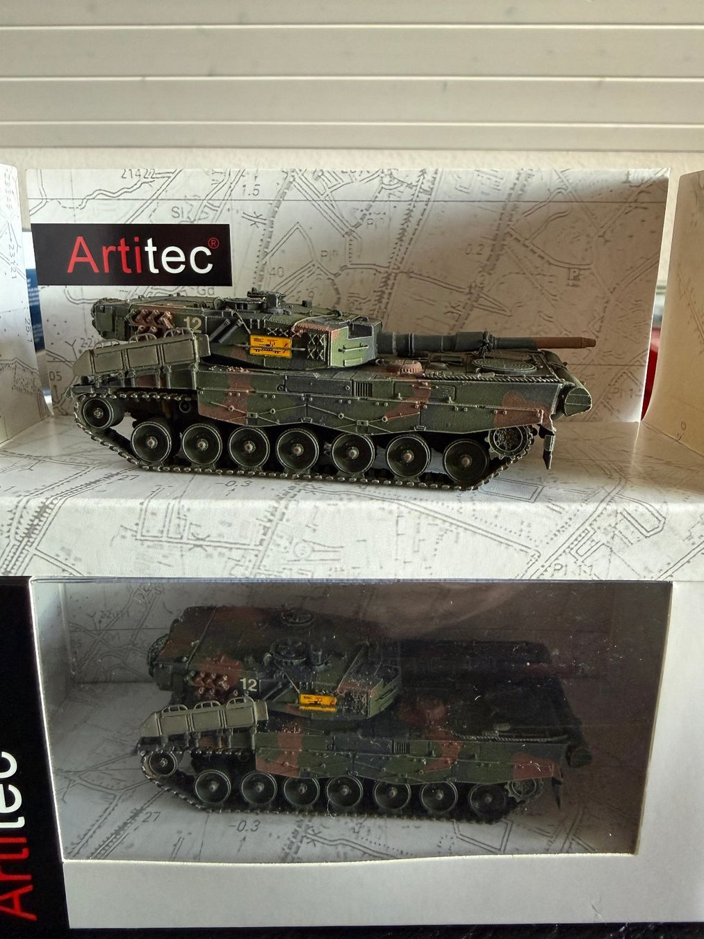 Modellautos: 2x Artitec Leopard 2A4 Transportposition 1:87 – Neu und originalverpackt aus Nänikon von jeanyus