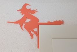 Halloween Hexe Türrahmen Deko – Orange Eck-Dekoration