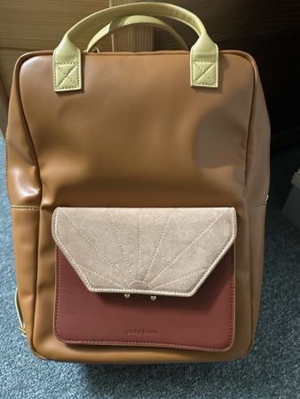 Rucksack Lederimitat Braun mit Fach guter Zustand