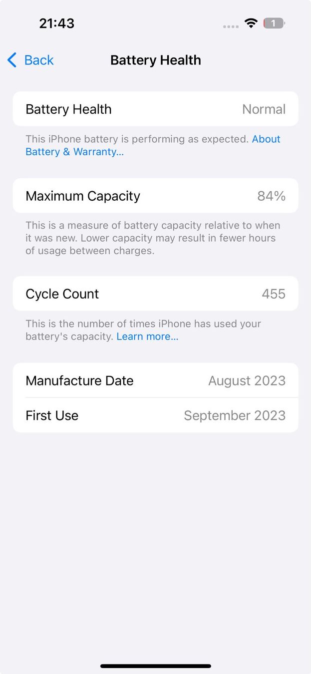 Apple Handys / Smartphones: iPhone 15 128 GB Schwarz – Gebraucht aus Bubikon von fmm 2