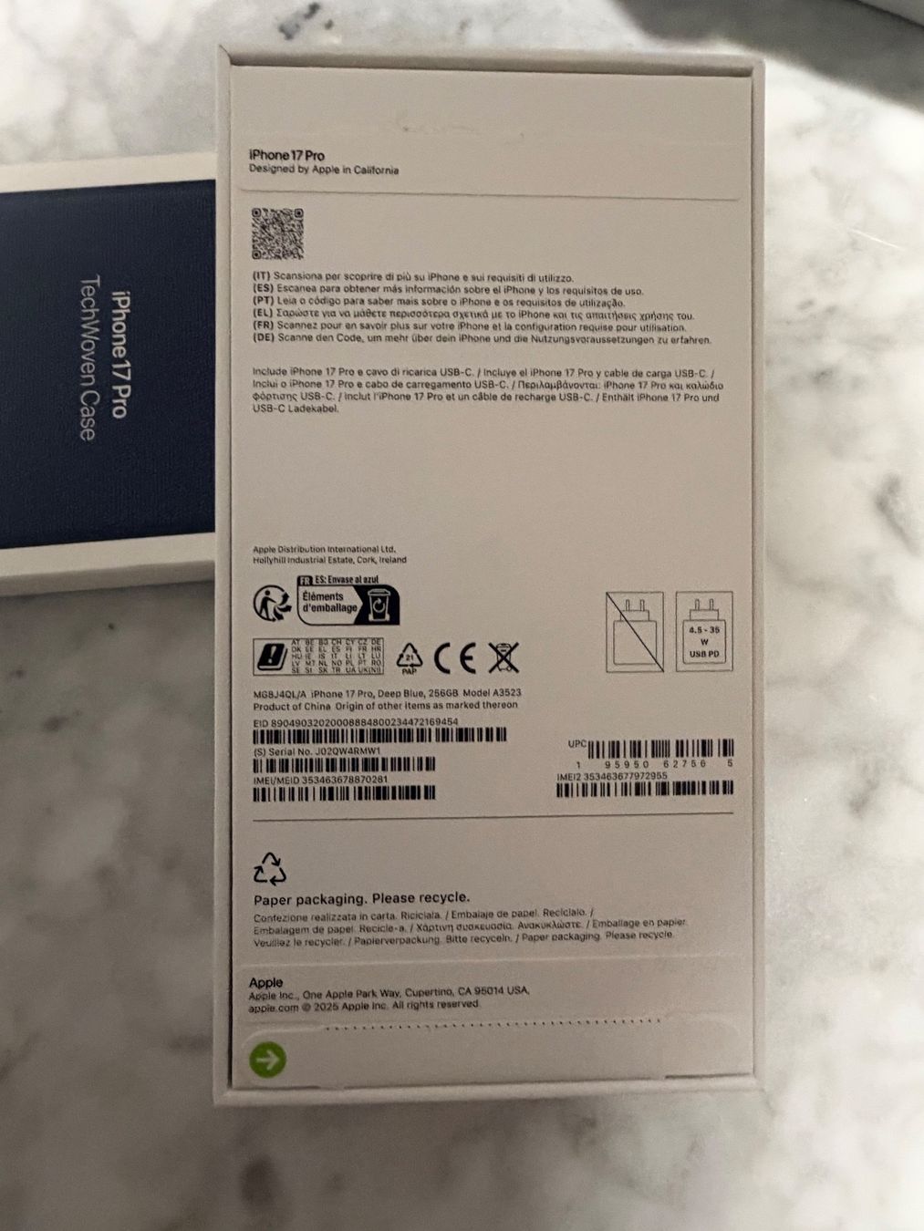Apple Telefoni cellulari / Smartphones: Apple iPhone 17 Pro 256GB Deep Blue – Nuovo (secondo la descrizione) da Zürich venduto da Ensonador 4