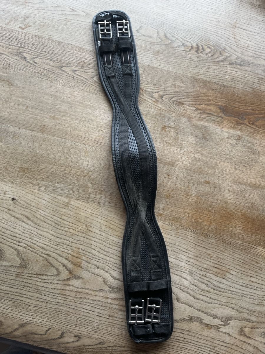 Sattel & Sattelzubehör: Schwarzer Dressursattelgurt, Grösse 80cm, Showmaster – Gebraucht aus Oberembrach von kel_jj57