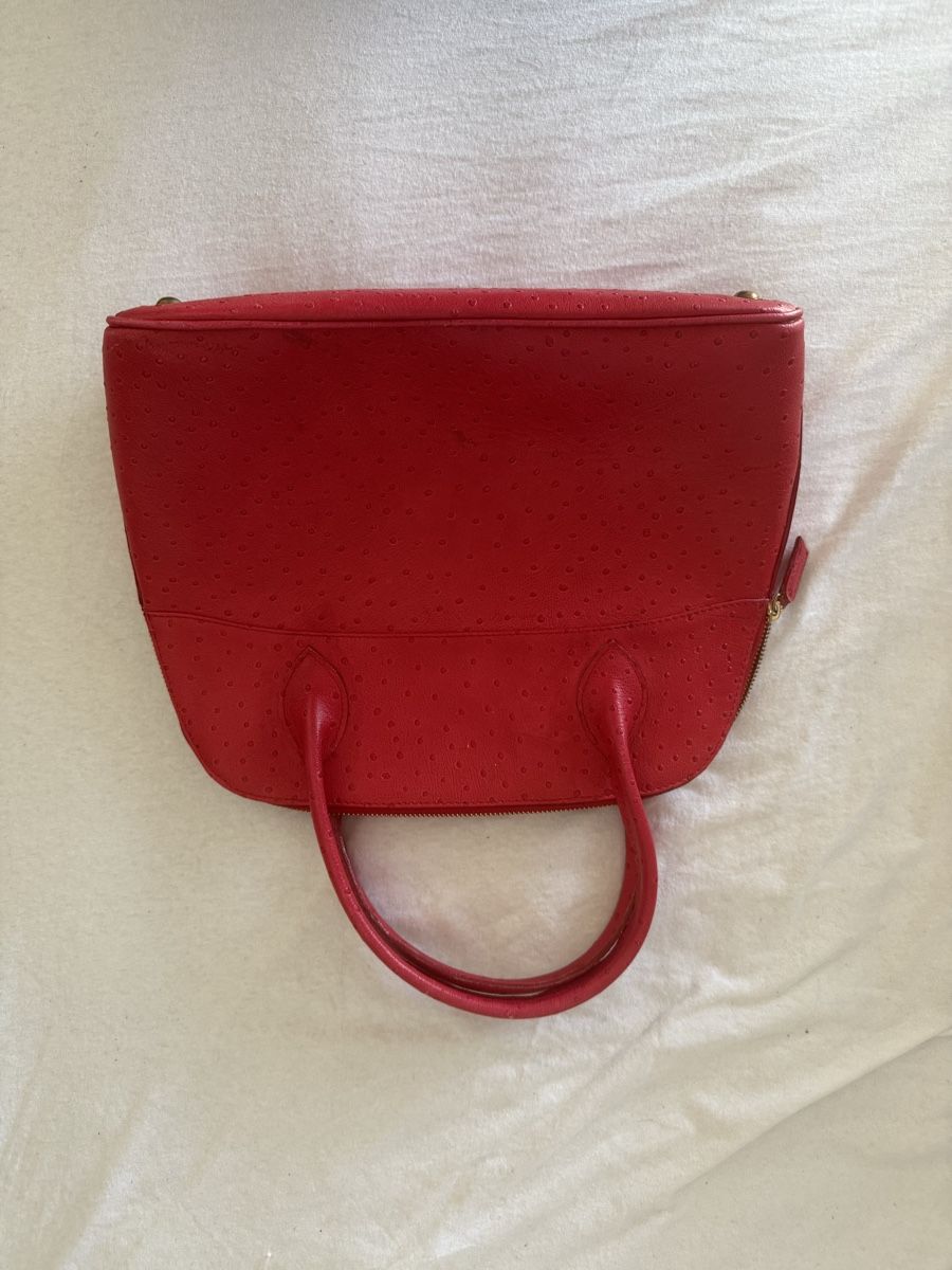 Taschen für Damen: Red Handbag Embossed Leather  – Gebraucht aus Lenzburg von sad_8mbt 1