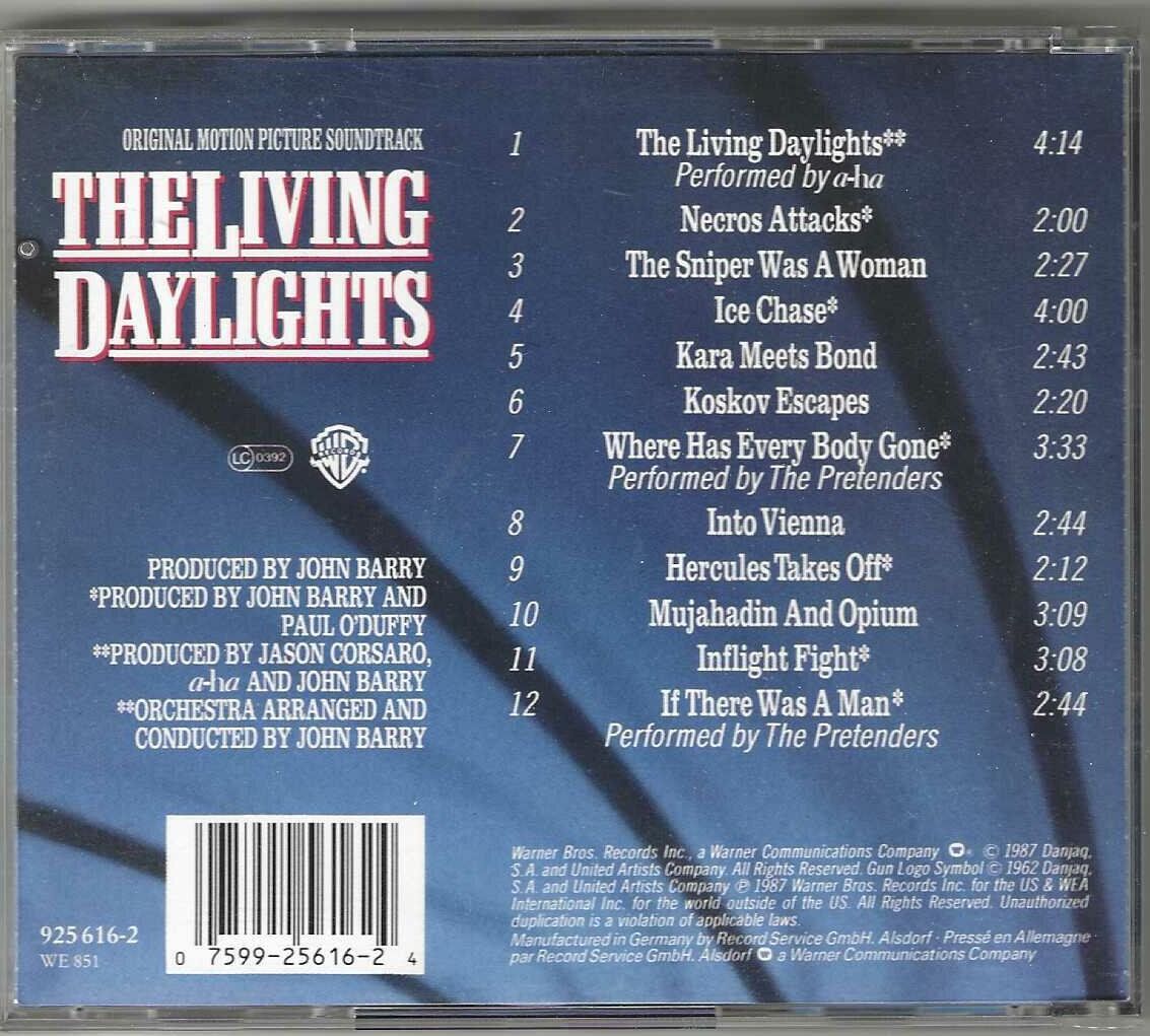 CD: John Barry - The Living Daylights James Bond – Usato da Genève venduto da CDLPBookS 1