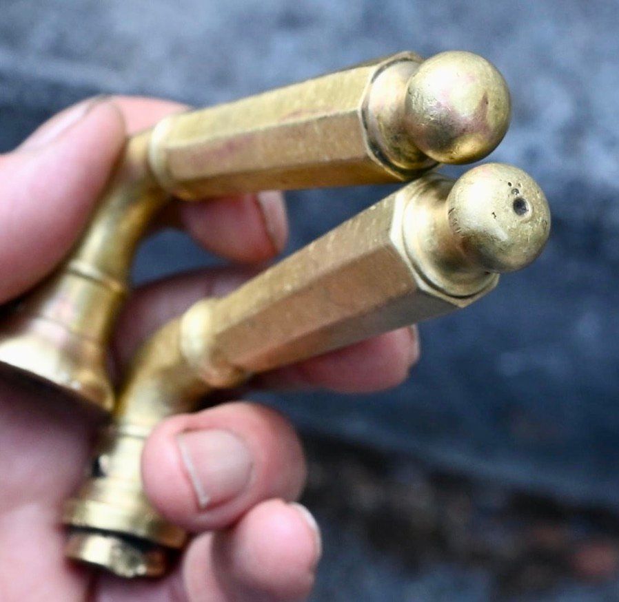 Ferramenta: 2 antike Türklinken aus Messing – Usato da Pfaffhausen venduto da mono_rec 7