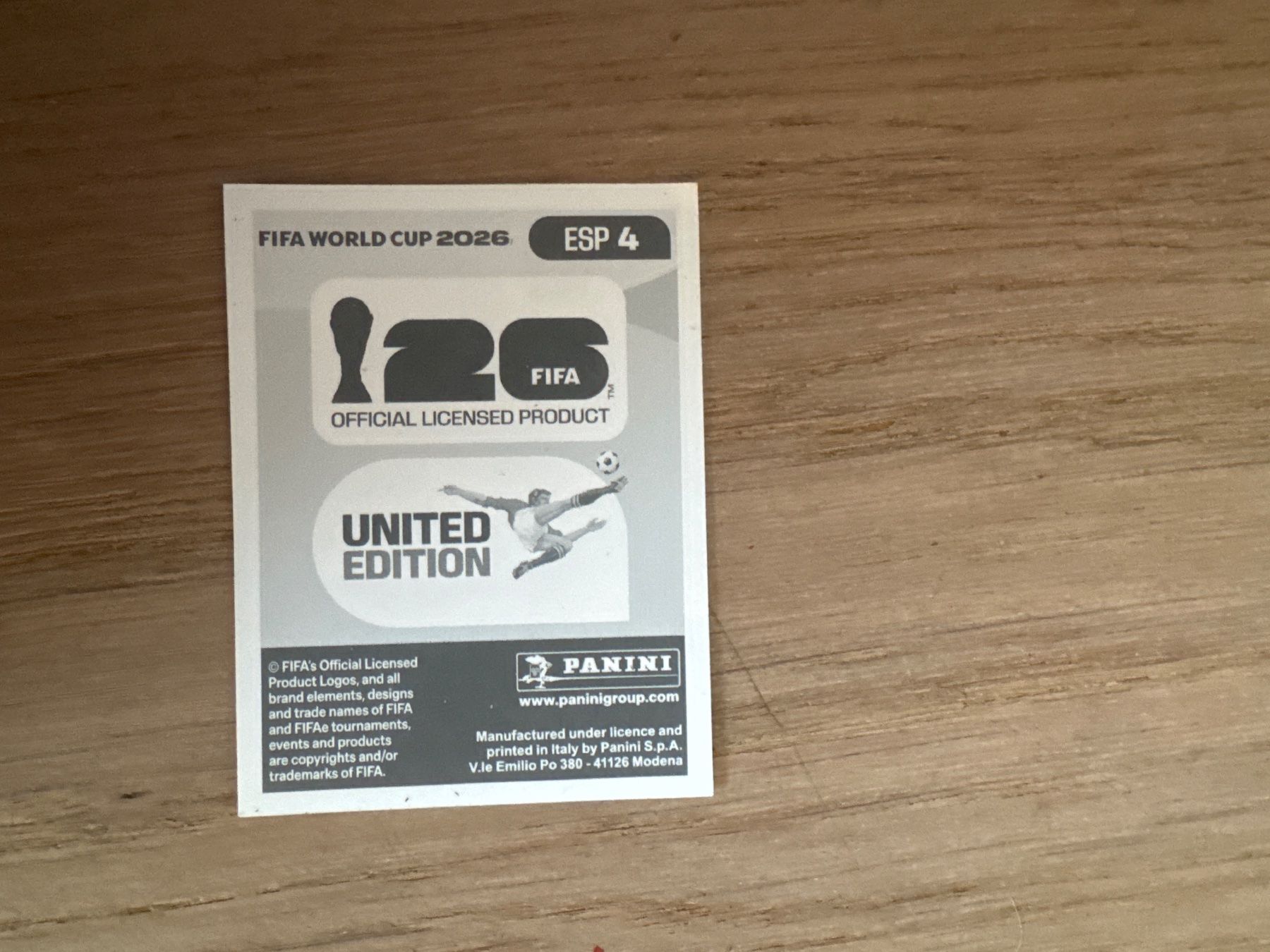Panini Carte collezionabili: Panini 2026 ESP 4 – Usato da Lausanne venduto da FabienA 1