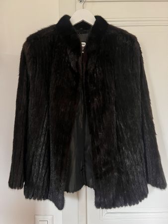 Pelzjacke Saga Mink dunkelbraun Grösse S/M guter Zustand